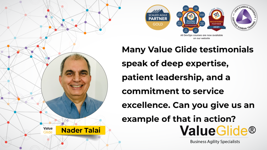 Can you walk us through the reason why Value Glide testimonials reinforce a commitment to service excellence.